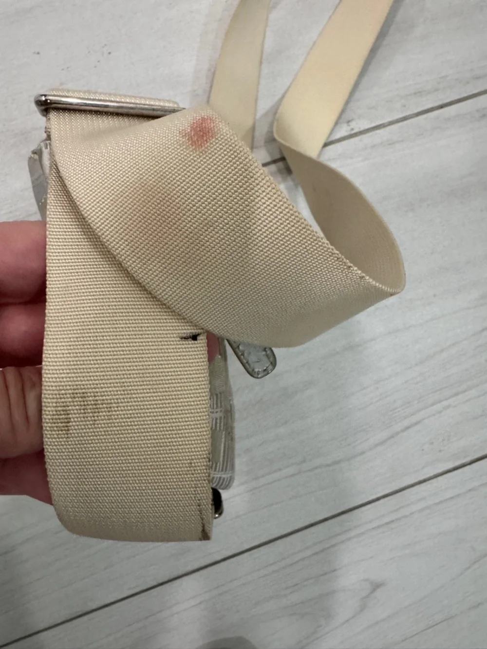 CHANEL Beige Cream Monogram Crossbody Bag